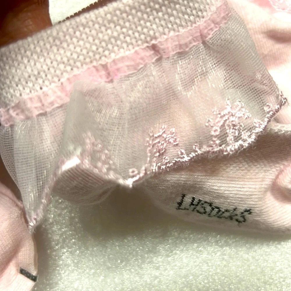 Little Girl Doll Soft Pink Ruffle Socks